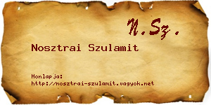 Nosztrai Szulamit névjegykártya